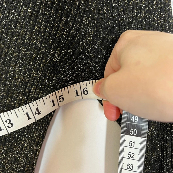 Veronica Beard - Esmeralda Ribbed Black and Gold sparkle knit long sleeve - Picture 8 of 9